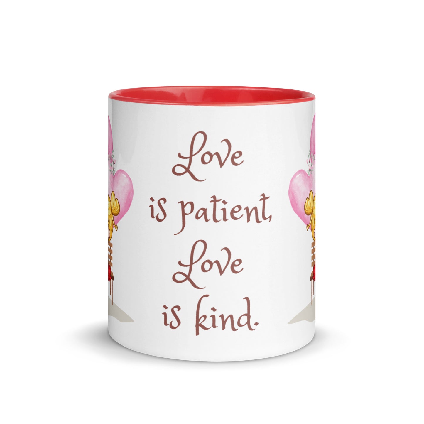 Accent Coffee Mug 11oz | Love is Patient Love is Kind | Love Themed