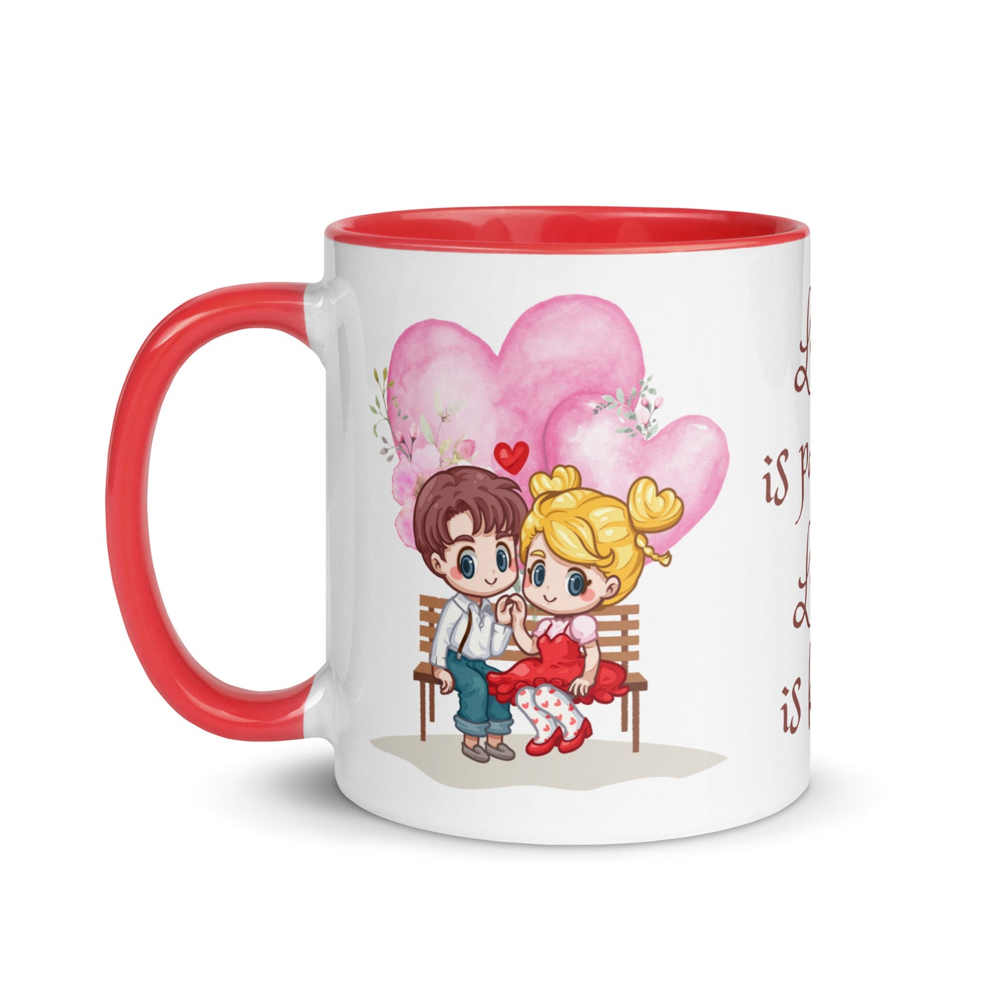 Accent Coffee Mug 11oz | Love is Patient Love is Kind | Love Themed