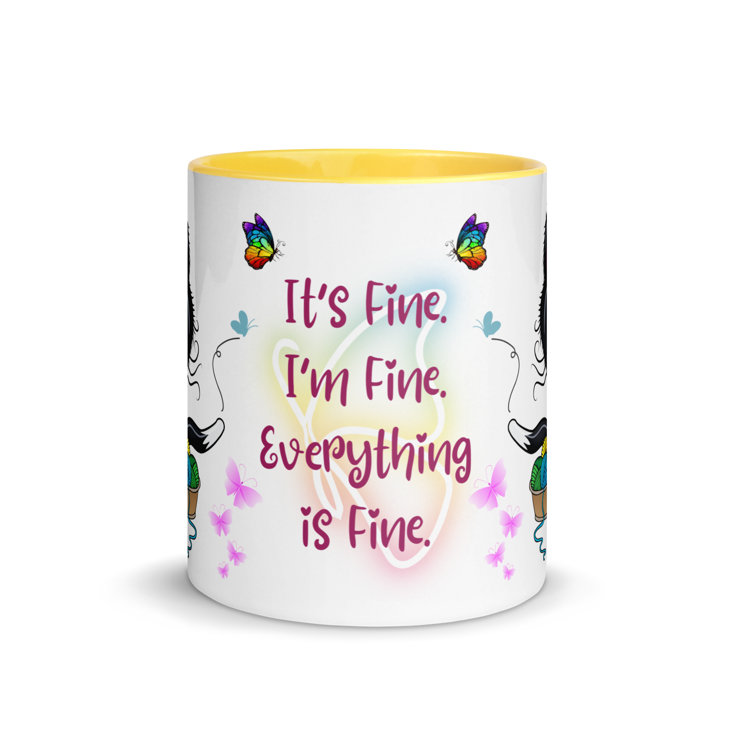 Accent Coffee Mug 11oz | It's Fine. I'm Fine. Everything is Fine.