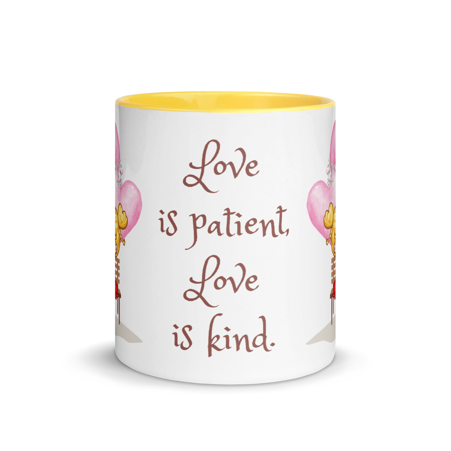 Accent Coffee Mug 11oz | Love is Patient Love is Kind | Love Themed