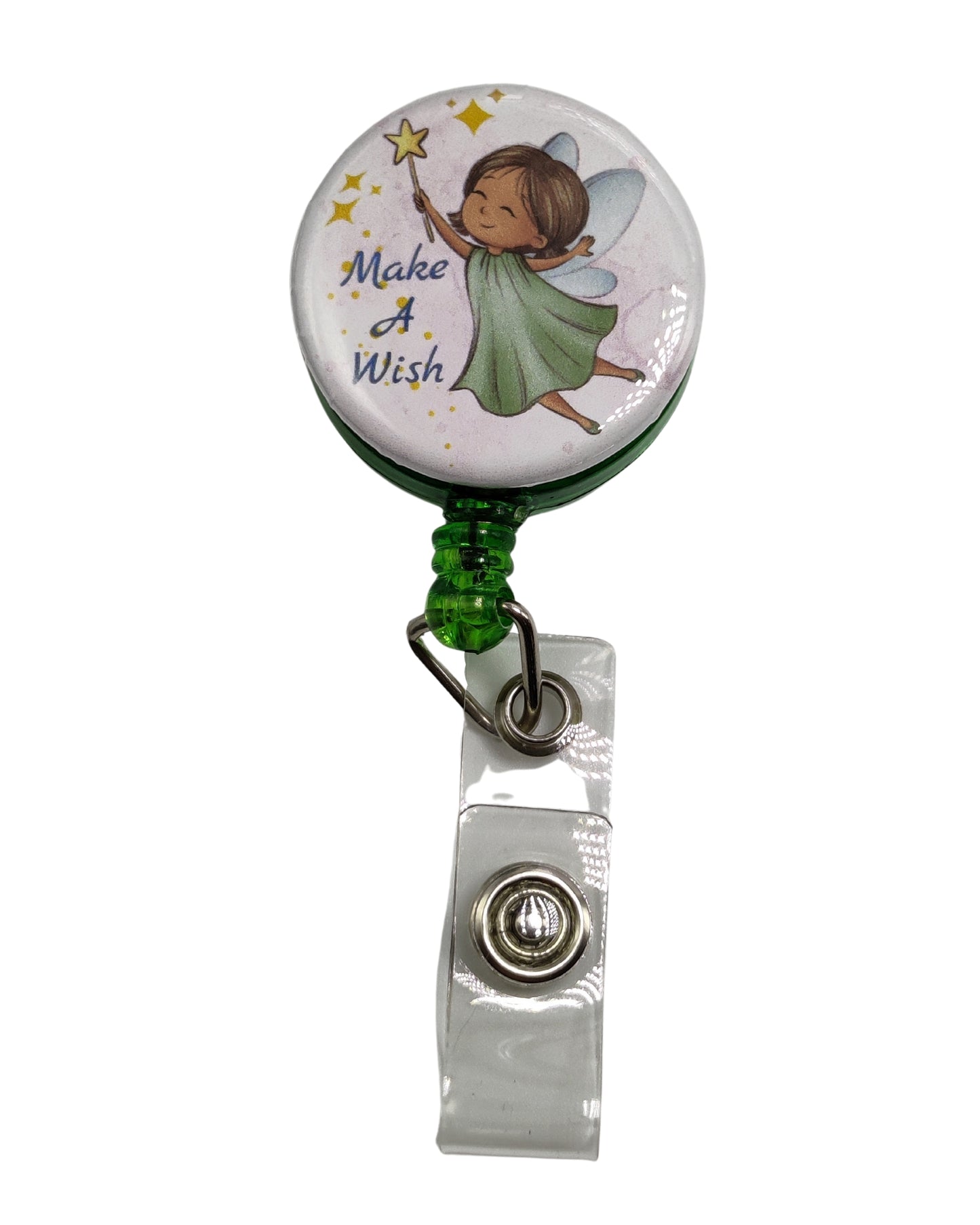 Retractable Badge Reel ID Name Holder with Belt Clip | Fantasy Fairy Themed