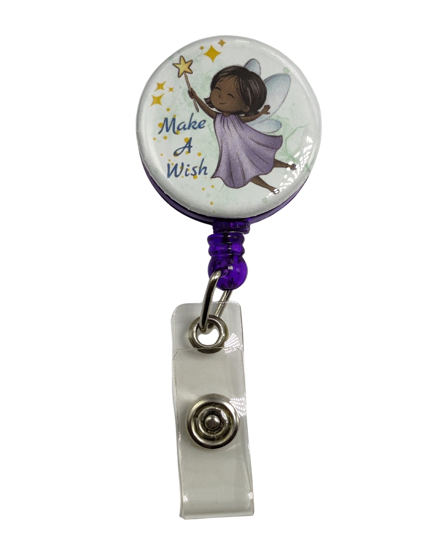 Retractable Badge Reel ID Name Holder with Belt Clip | Fantasy Fairy Themed