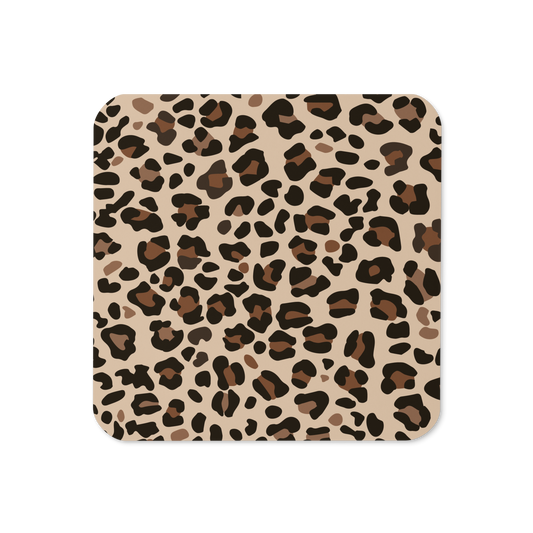 Cork-back coaster | Leopard Animal Print