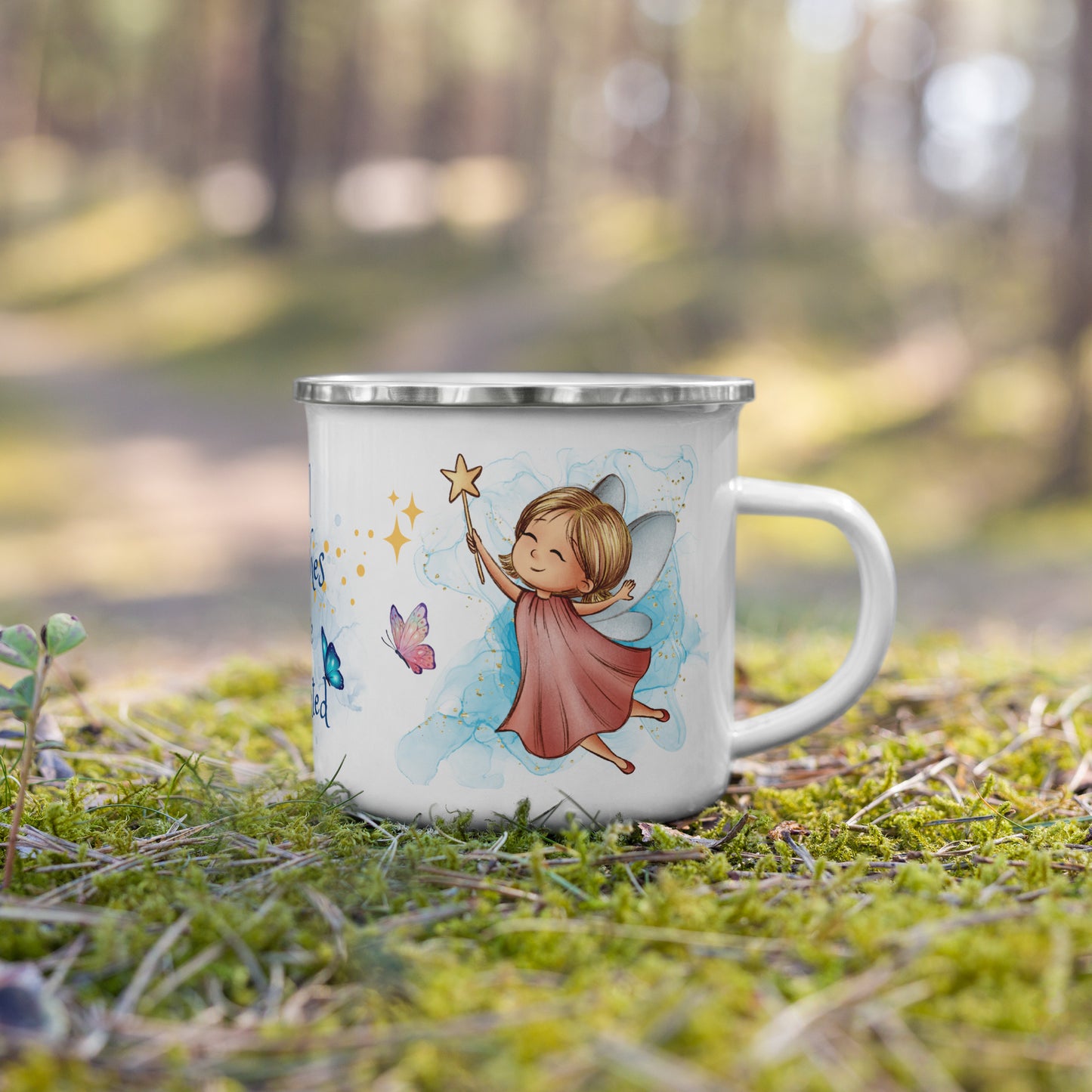 Enamel Mug | All Wishes Are Granted | Little Pink Fairy