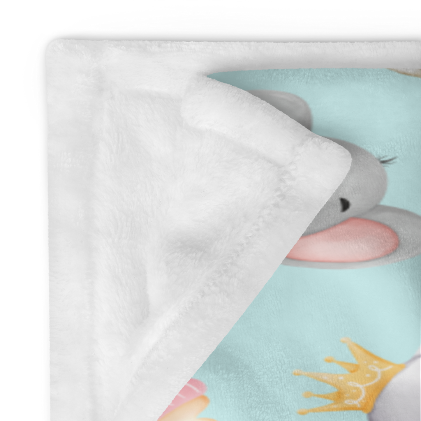 Throw Blanket | Baby Elephant Blue Background