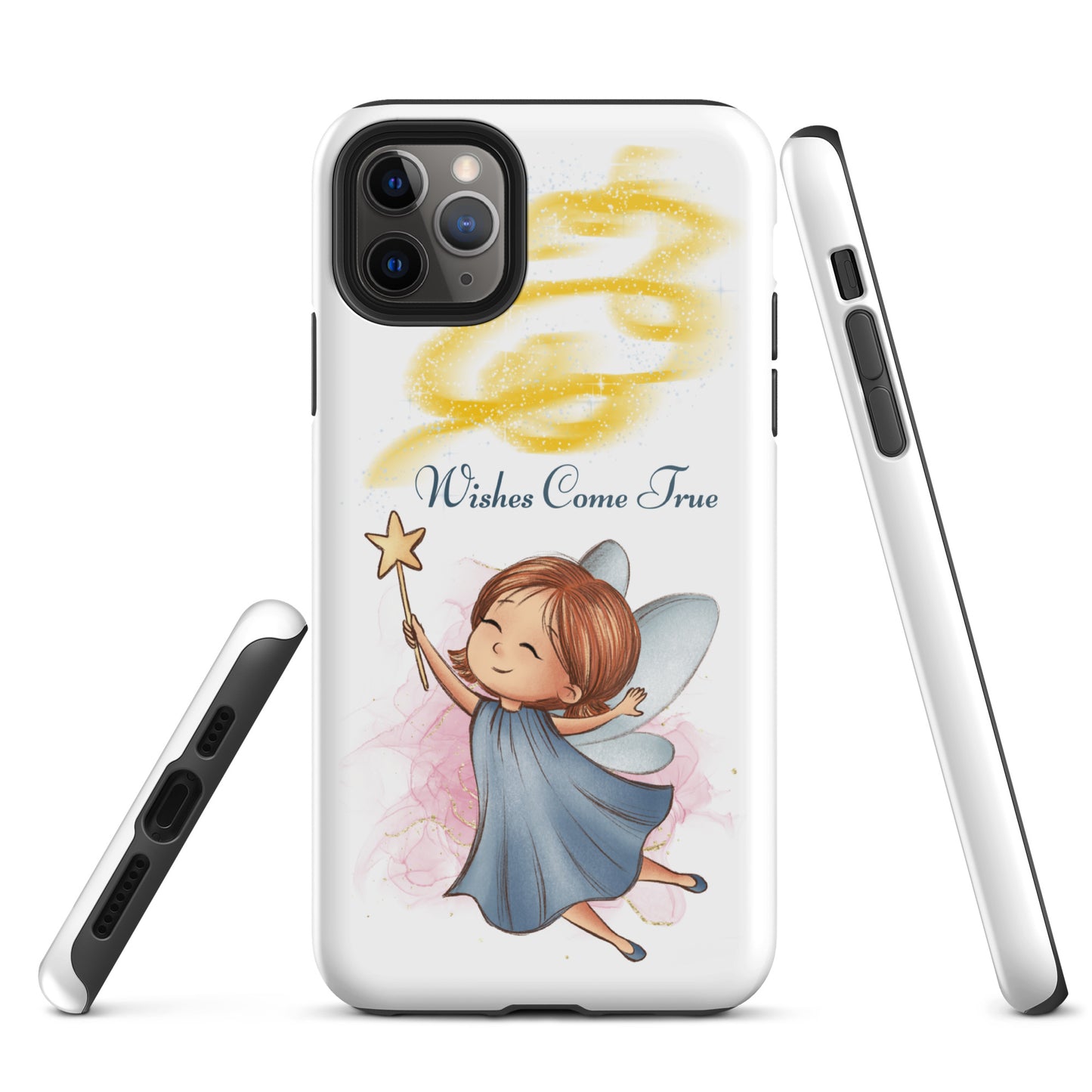 Tough case for iPhone 11, 12, 13, 14, 15, 16 Variations | Wishes Come True - Blue Fairy