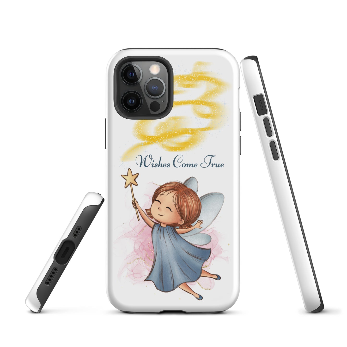 Tough case for iPhone 11, 12, 13, 14, 15, 16 Variations | Wishes Come True - Blue Fairy