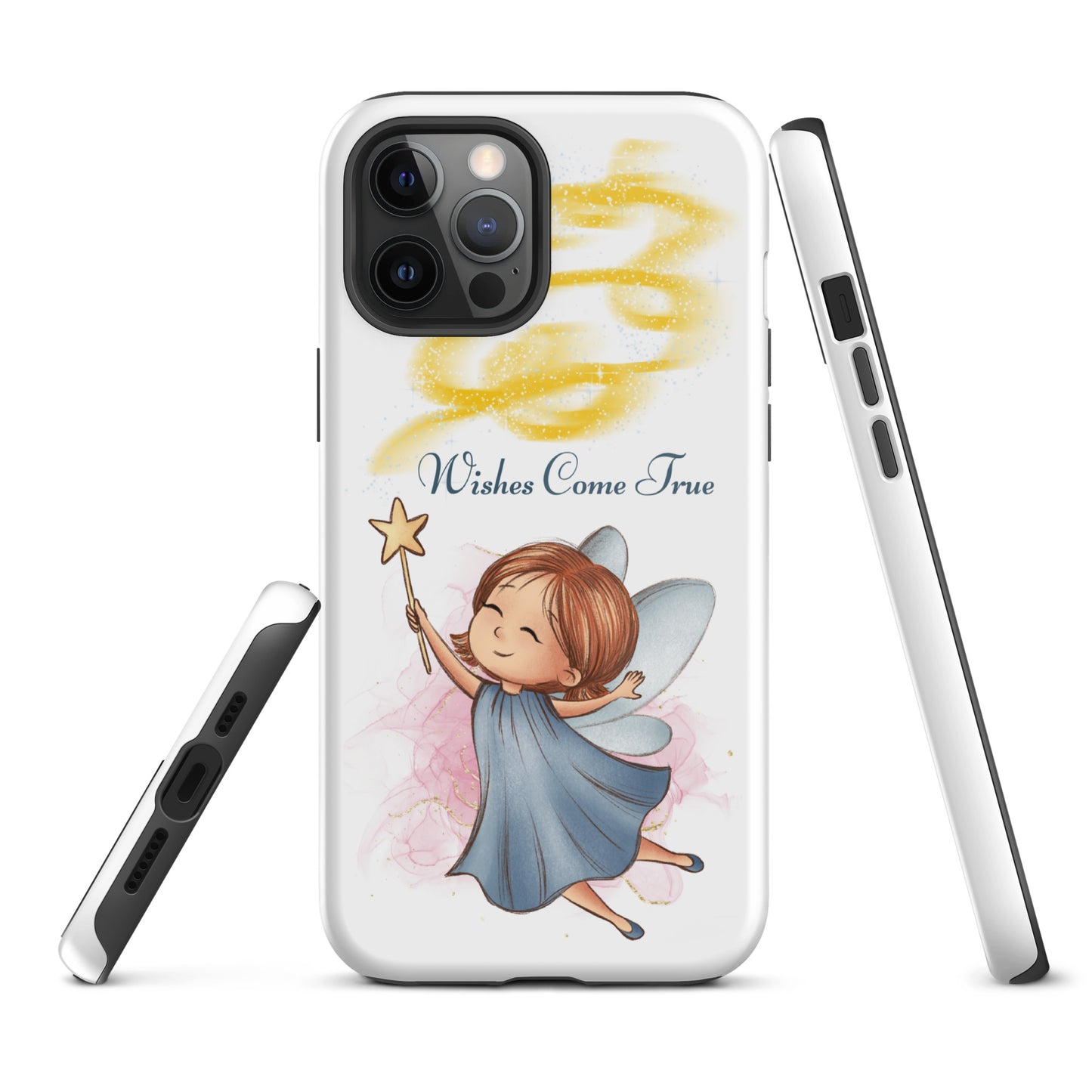 Tough case for iPhone 11, 12, 13, 14, 15, 16 Variations | Wishes Come True - Blue Fairy