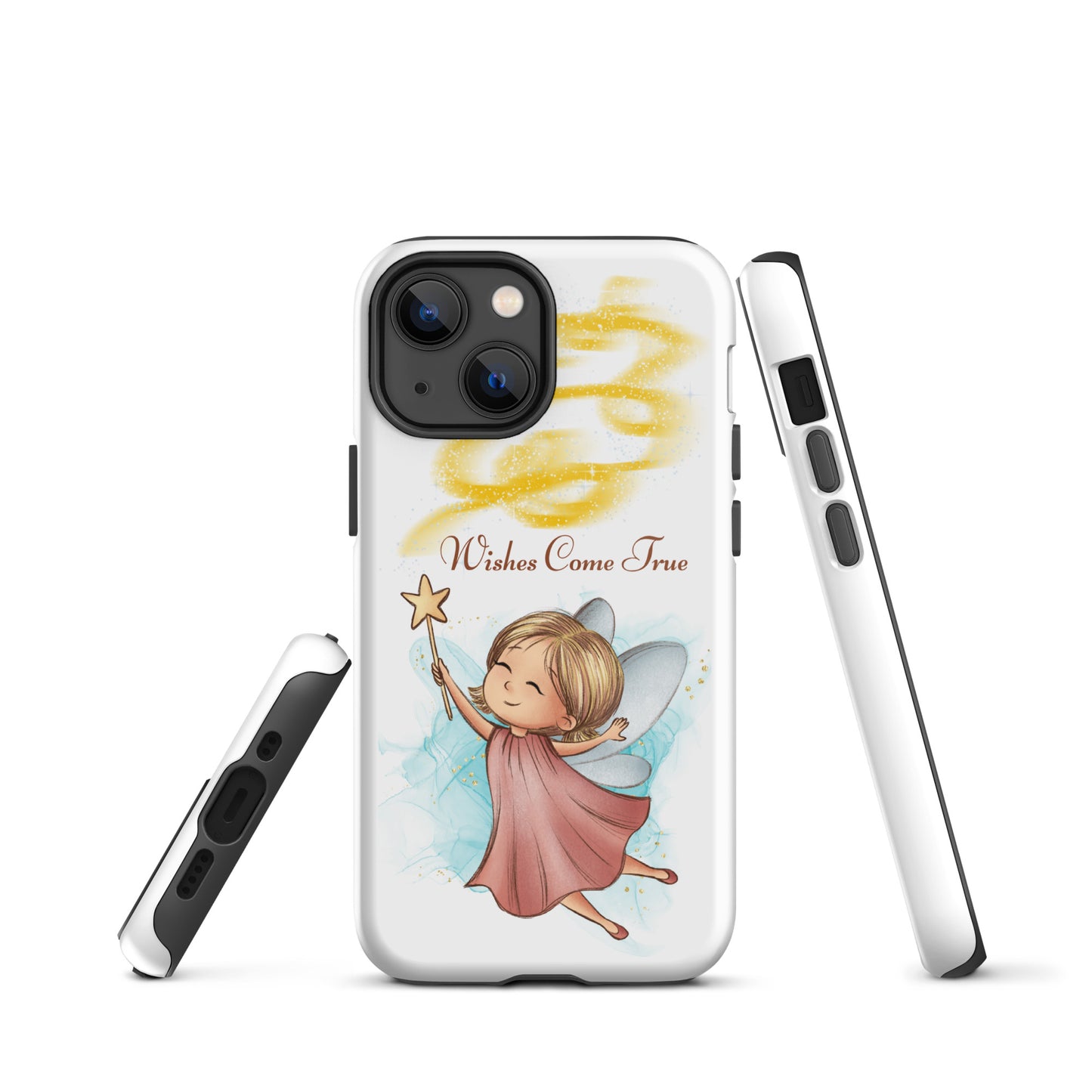 Tough case for iPhone 11, 12, 13, 14, 15 Variations | Wishes Come True - Pink Fairy