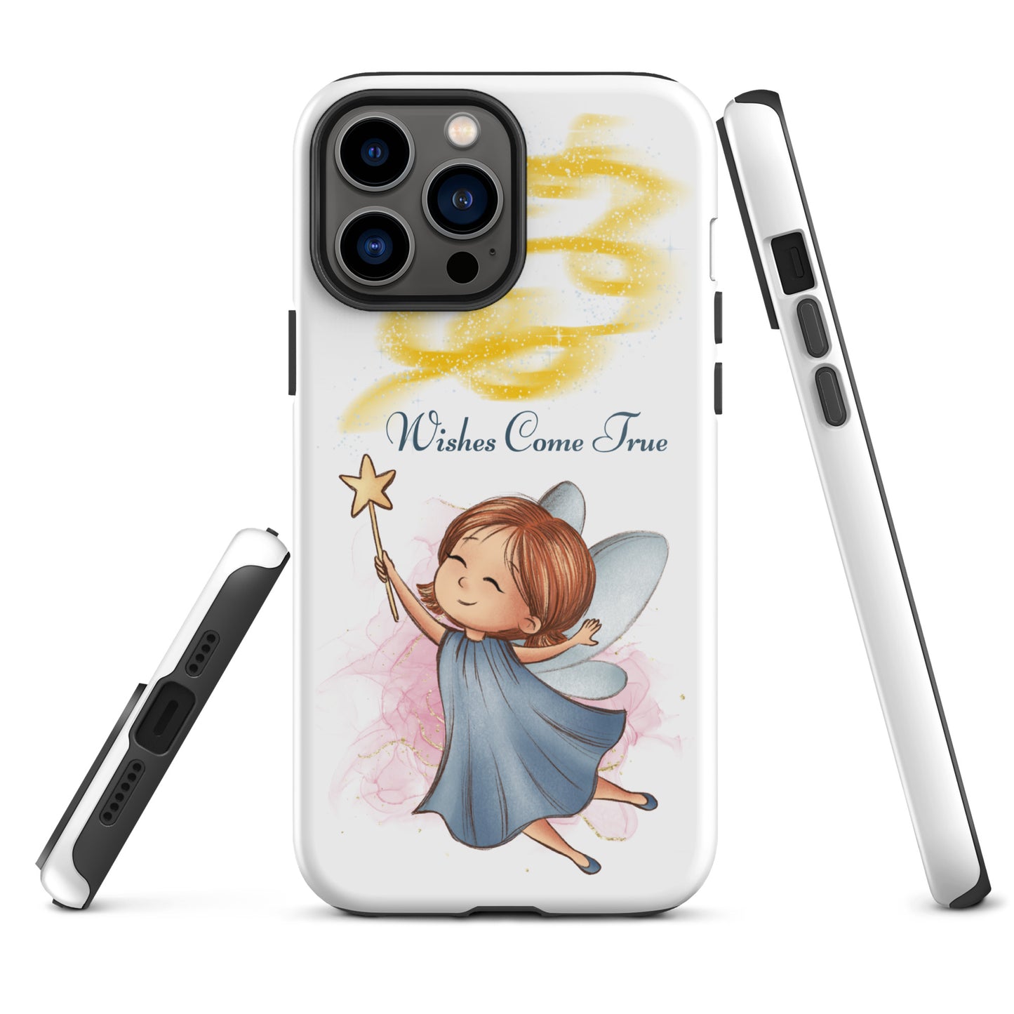Tough case for iPhone 11, 12, 13, 14, 15, 16 Variations | Wishes Come True - Blue Fairy