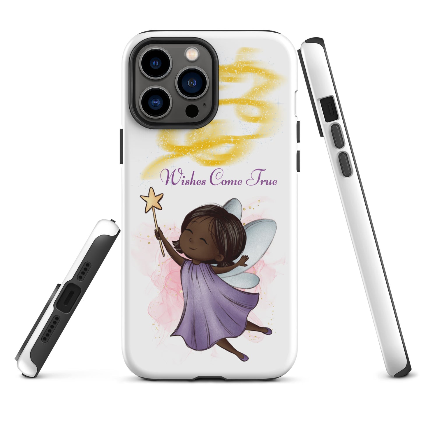 Tough case for iPhone 11, 12, 13, 14, 15, 16 Variations | Wishes Come True - Purple Fairy