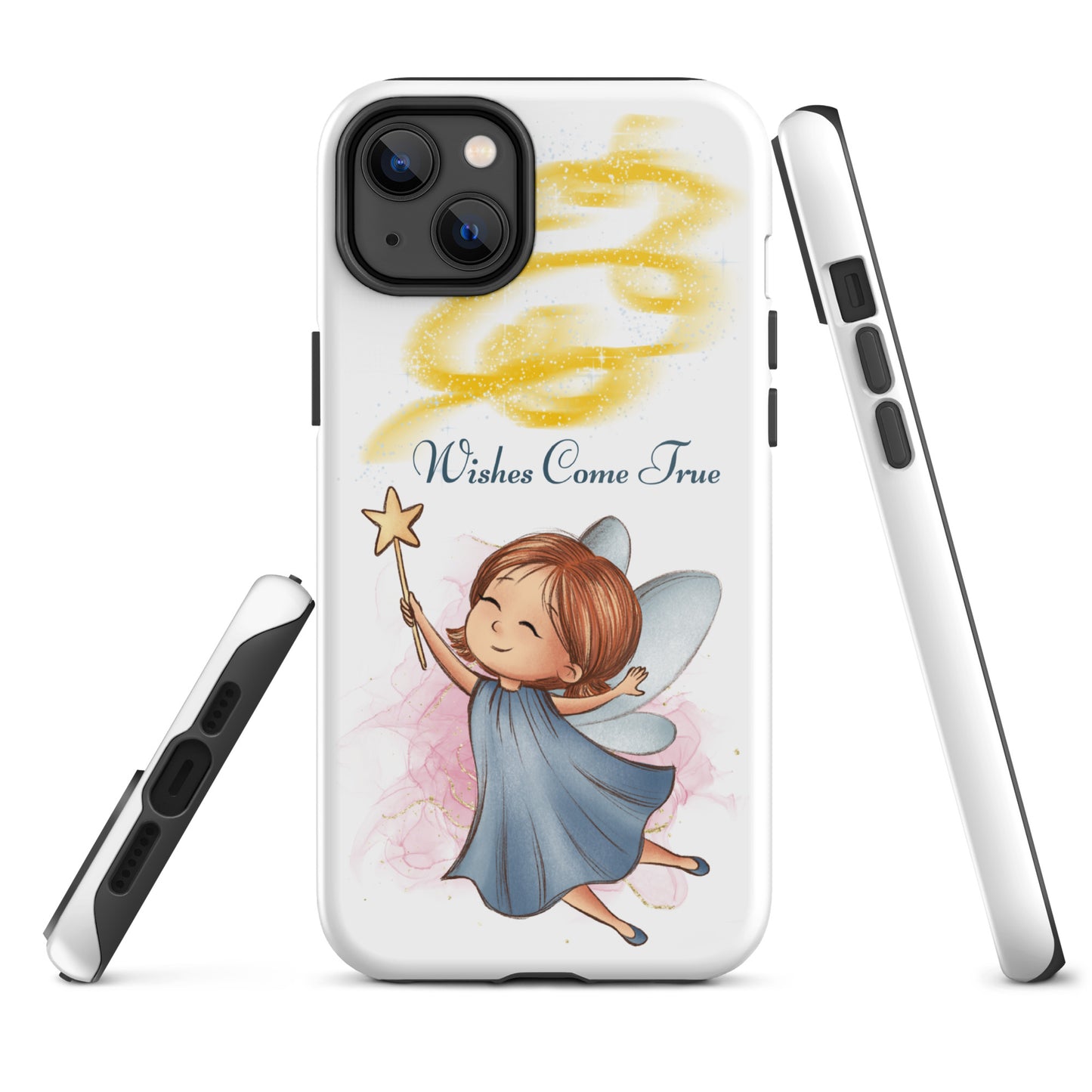Tough case for iPhone 11, 12, 13, 14, 15, 16 Variations | Wishes Come True - Blue Fairy
