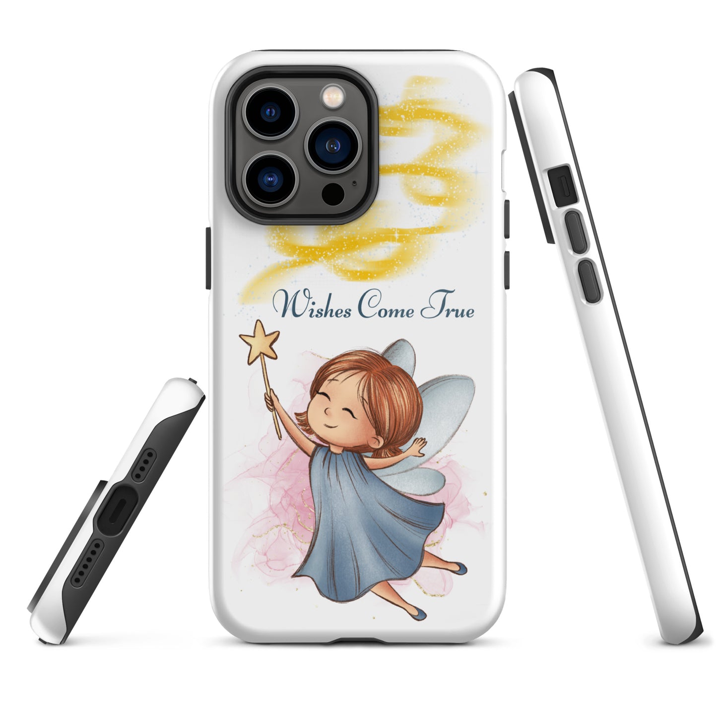 Tough case for iPhone 11, 12, 13, 14, 15, 16 Variations | Wishes Come True - Blue Fairy