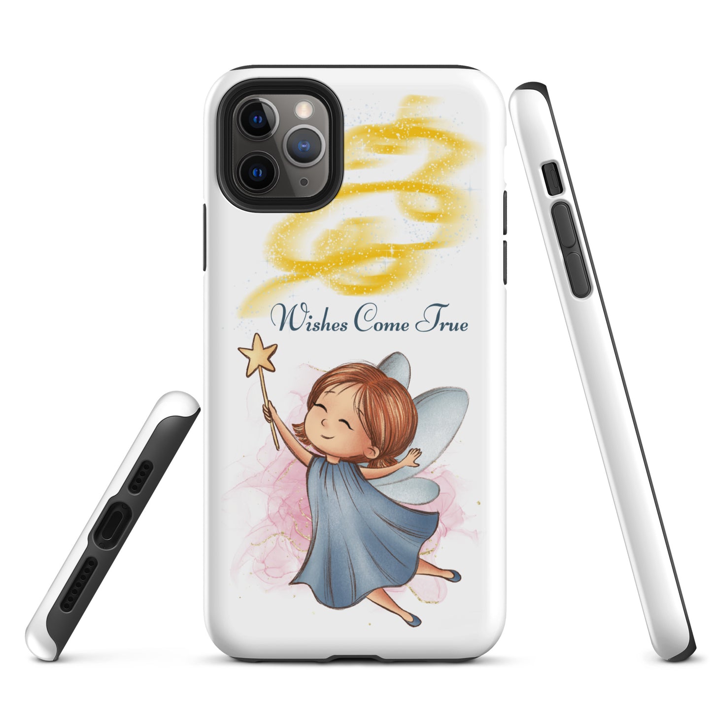 Tough case for iPhone 11, 12, 13, 14, 15, 16 Variations | Wishes Come True - Blue Fairy