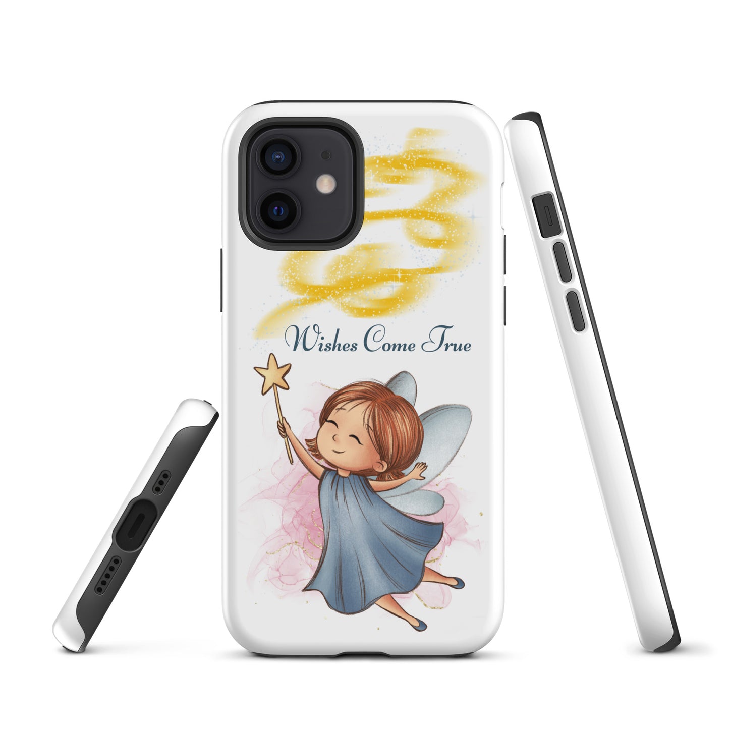 Tough case for iPhone 11, 12, 13, 14, 15, 16 Variations | Wishes Come True - Blue Fairy
