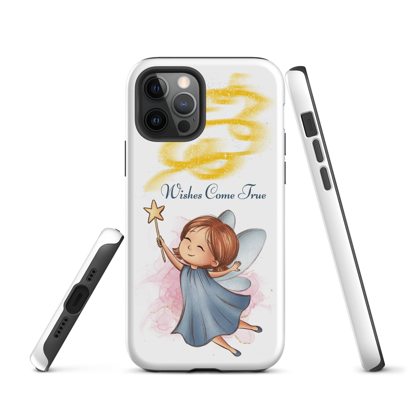 Tough case for iPhone 11, 12, 13, 14, 15, 16 Variations | Wishes Come True - Blue Fairy