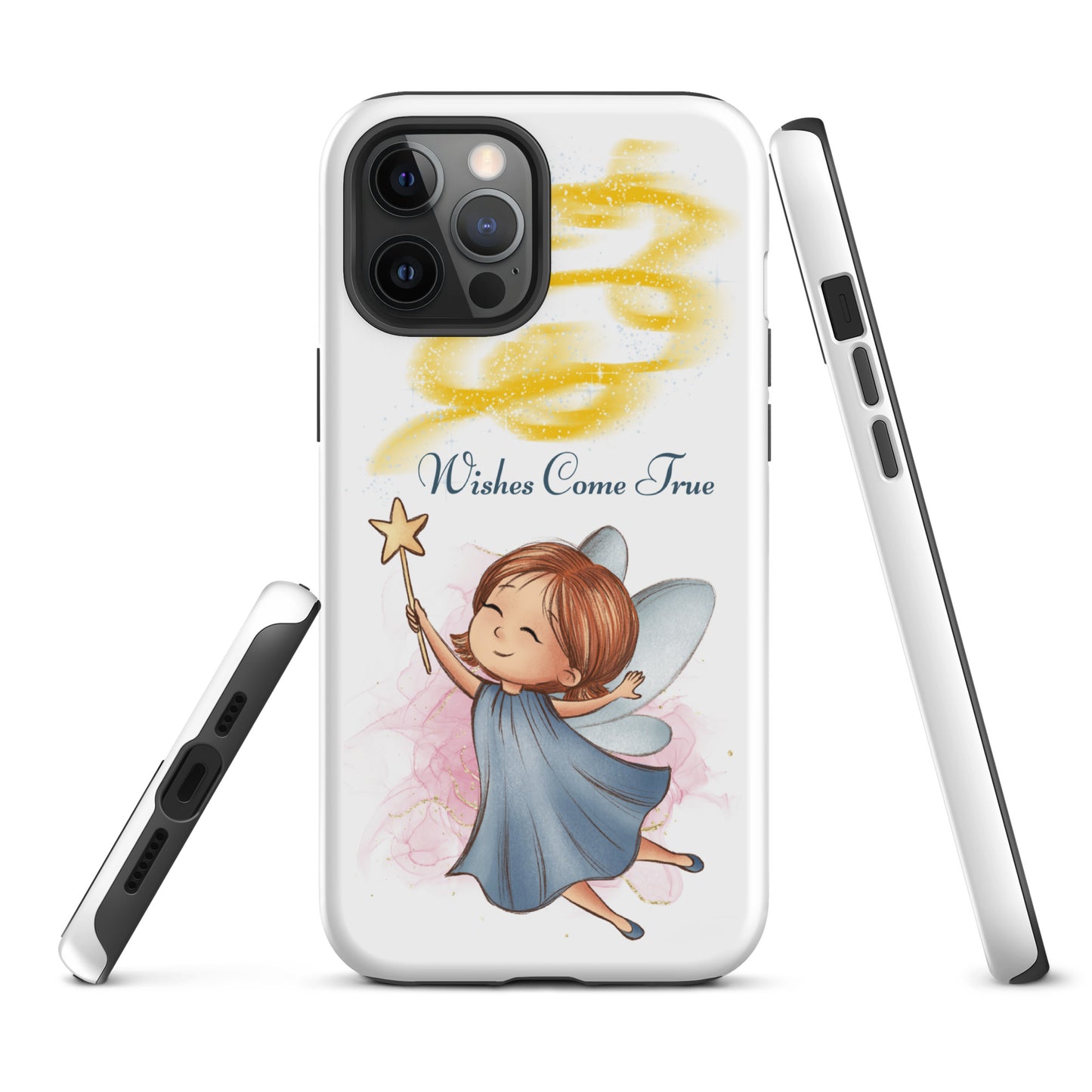 Tough case for iPhone 11, 12, 13, 14, 15, 16 Variations | Wishes Come True - Blue Fairy