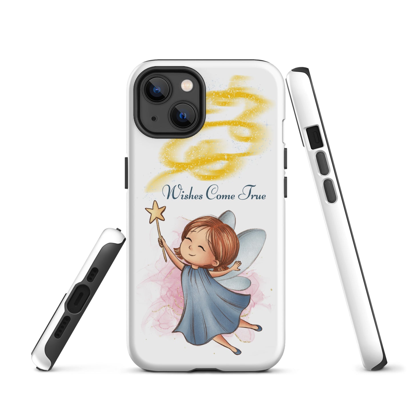 Tough case for iPhone 11, 12, 13, 14, 15, 16 Variations | Wishes Come True - Blue Fairy
