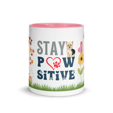 Accent Coffee Mug 11oz | Stay Pawsitive | Cat Dog Themed