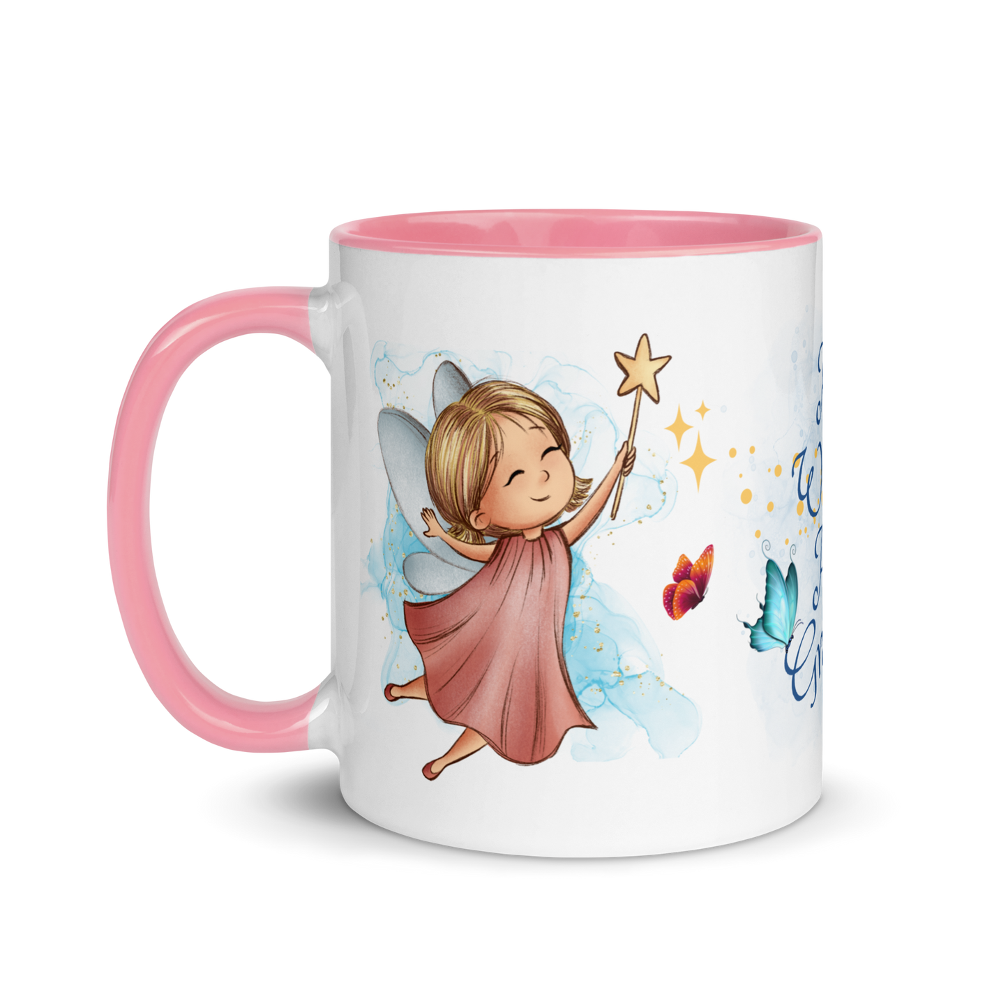 Accent Coffee Mug 11oz | All Wishes Are Granted | Pink Fairy