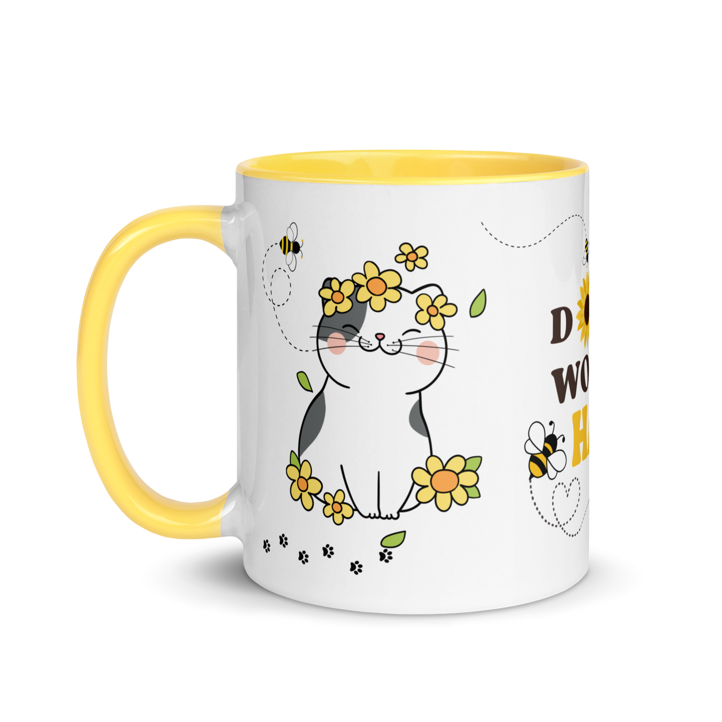 Accent Coffee Mug 11oz | Don't Worry BEE Happy