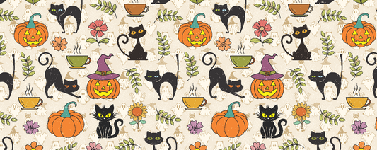 Retro Halloween Cat Café
