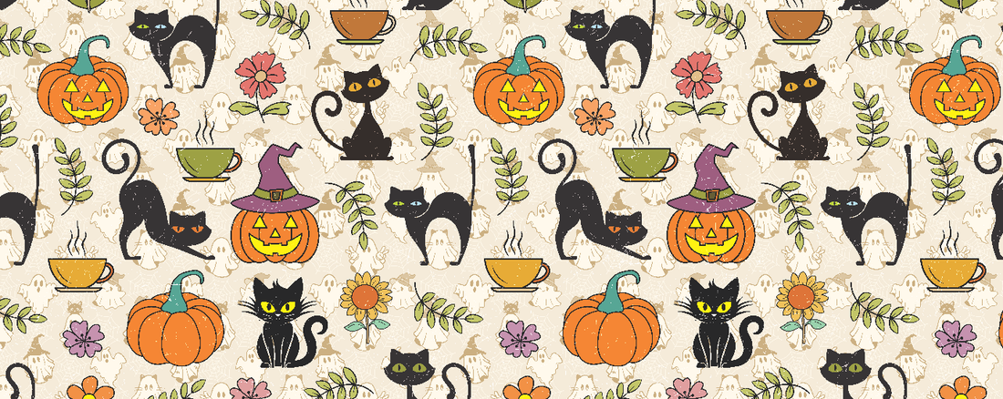 Retro Halloween Cat Café