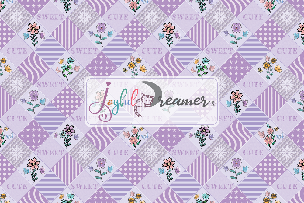 Sweet Cute Floral Butterfly Patchwork