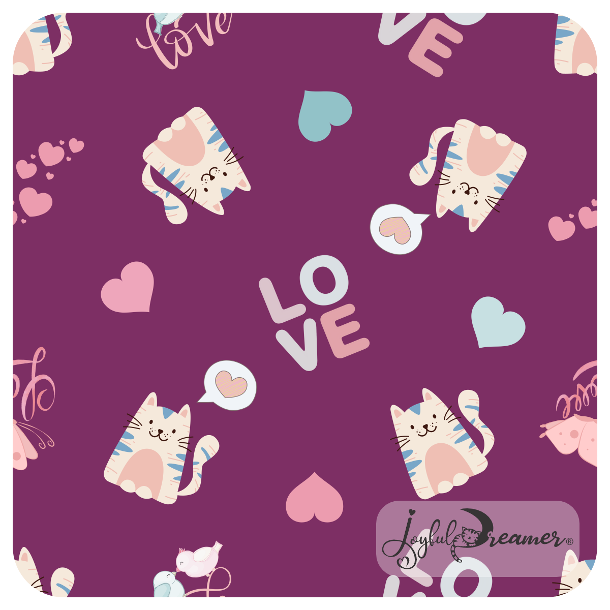 Pattern: Adorable Cat Love