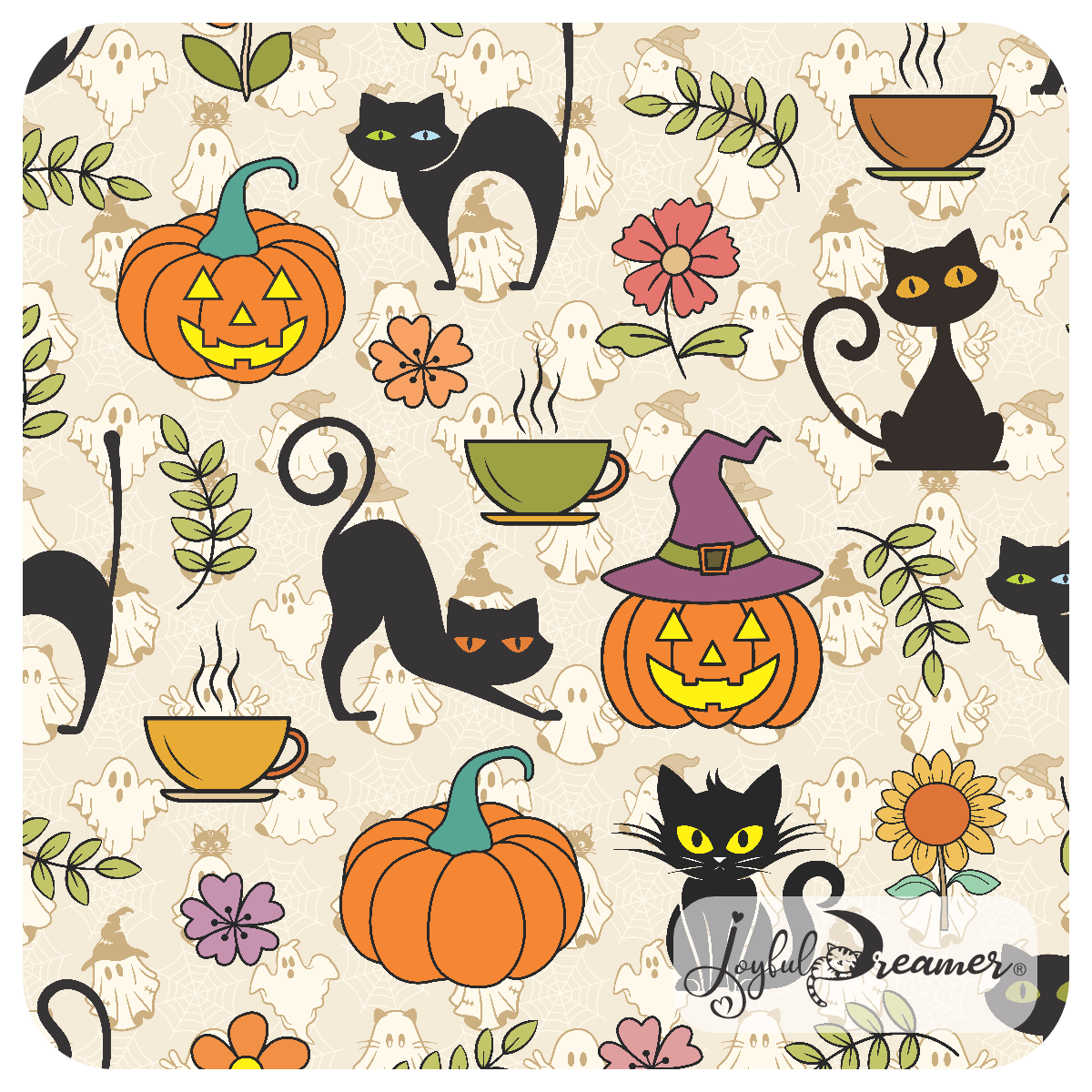 Pattern: Black Cat Cafe