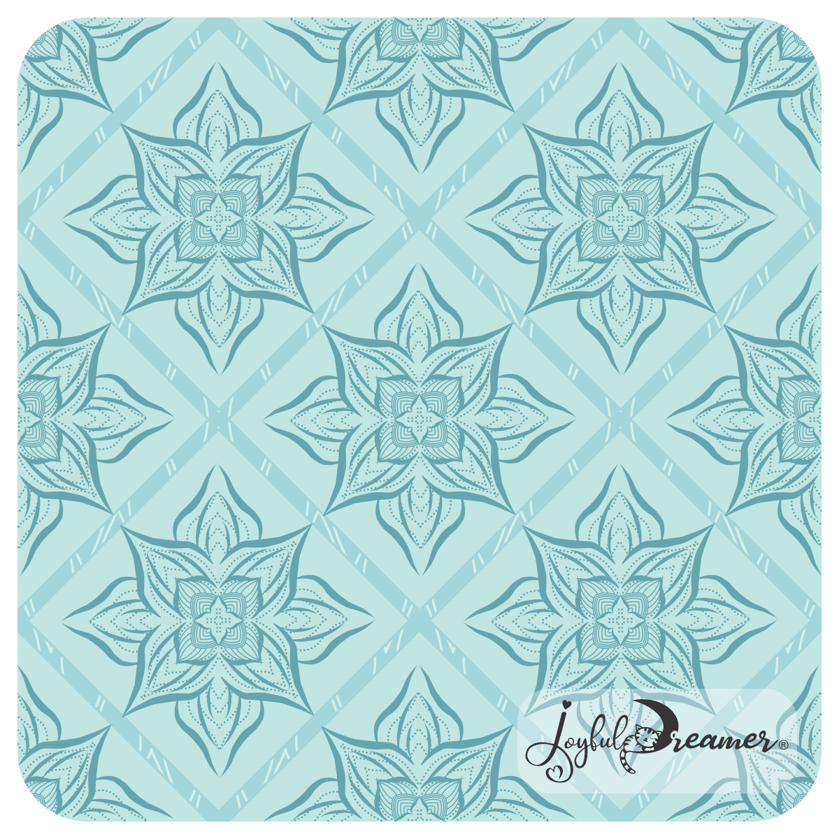 Pattern: Blue Geometric Blocks
