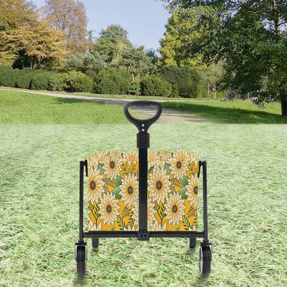 Wagons Carts Foldable (Made in USA) | Bold Yellow Sunflower Garden