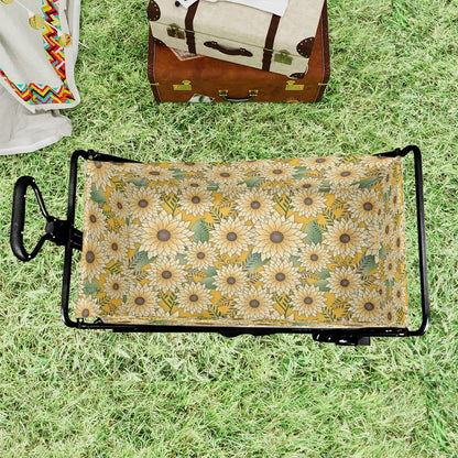 Wagons Carts Foldable (Made in USA) | Bold Yellow Sunflower Garden