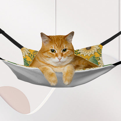 Pet Hammock | Bold Floral Design Yellow Sunny Sunflower Garden