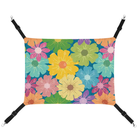 Pet Hammock | Vibrant Daisy Floral Block Prints