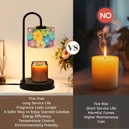 Candle Warmer Lamp | Vibrant Daisy Floral