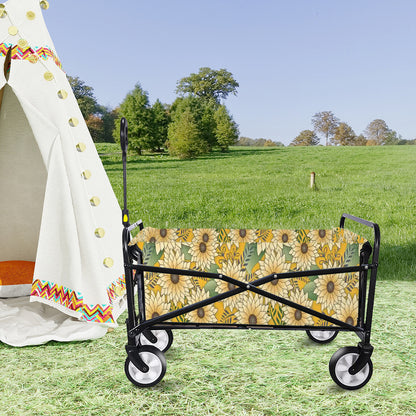 Wagons Carts Foldable (Made in USA) | Bold Yellow Sunflower Garden