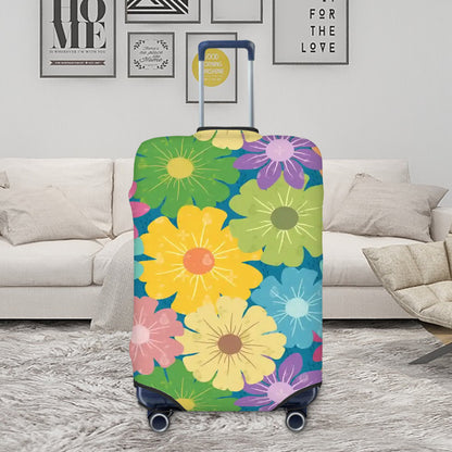 Thickened Luggage Cover | Vibrant Daisy Floral Block Prints