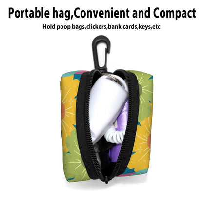 Dog Poop Bag Holder | Vibrant Daisy Floral Block Prints