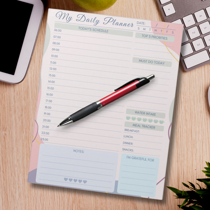 Notepad (Large) | Daily Planner Simple Elegant Multicolored Themed