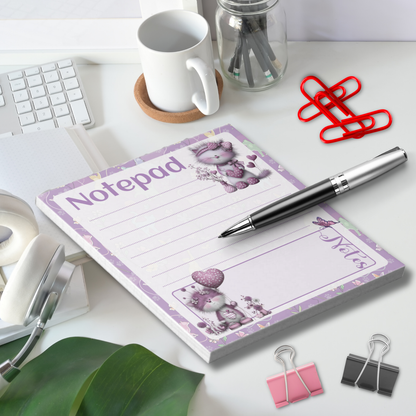 Notepad (Small) | Purple Cats Love Notes
