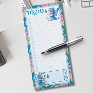 Magnetic Notepad | Floral Mosaic Butterfly Fairy To Do List
