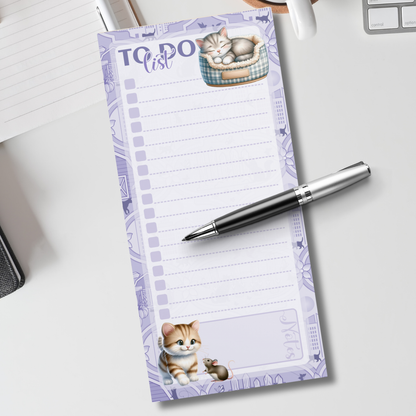 Magnetic Notepad | City and Farm Cats To Do List
