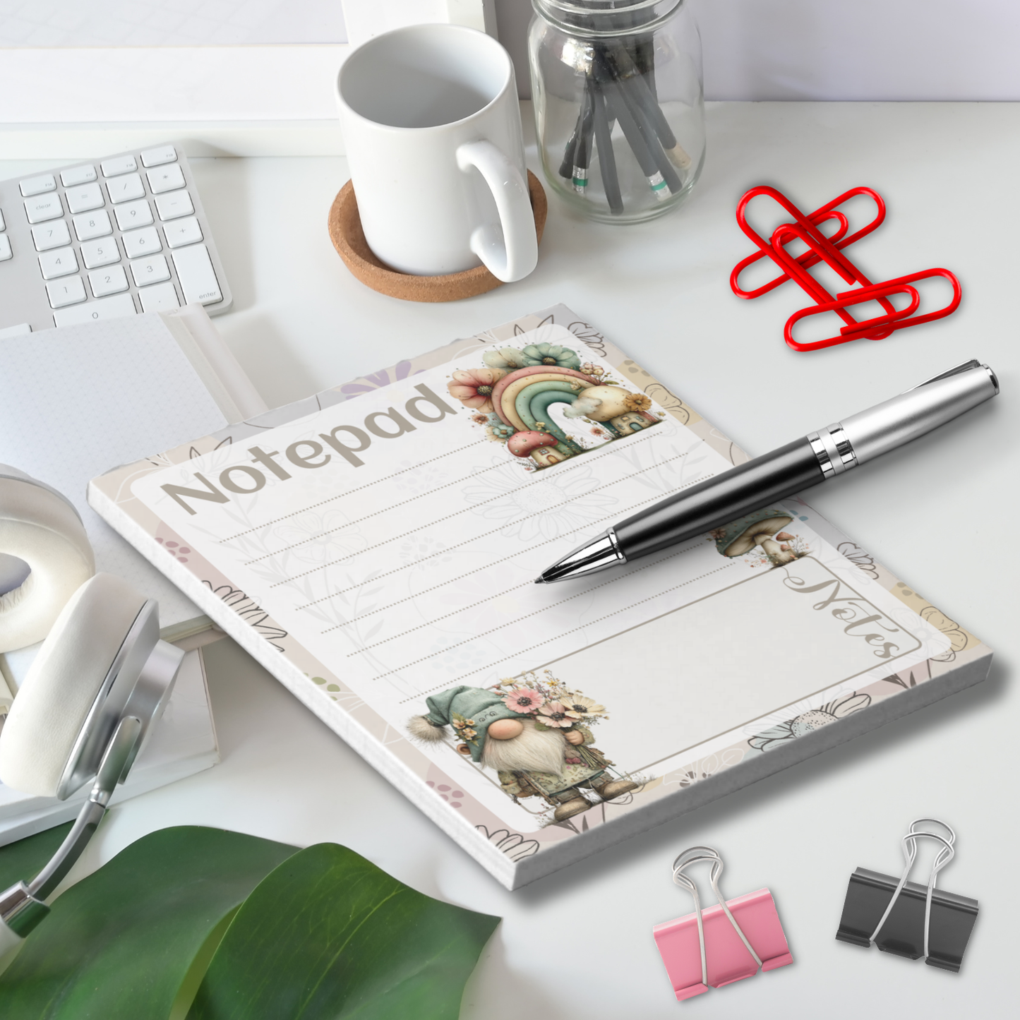 Notepad (Small) | Wild Flower Spring Gnome