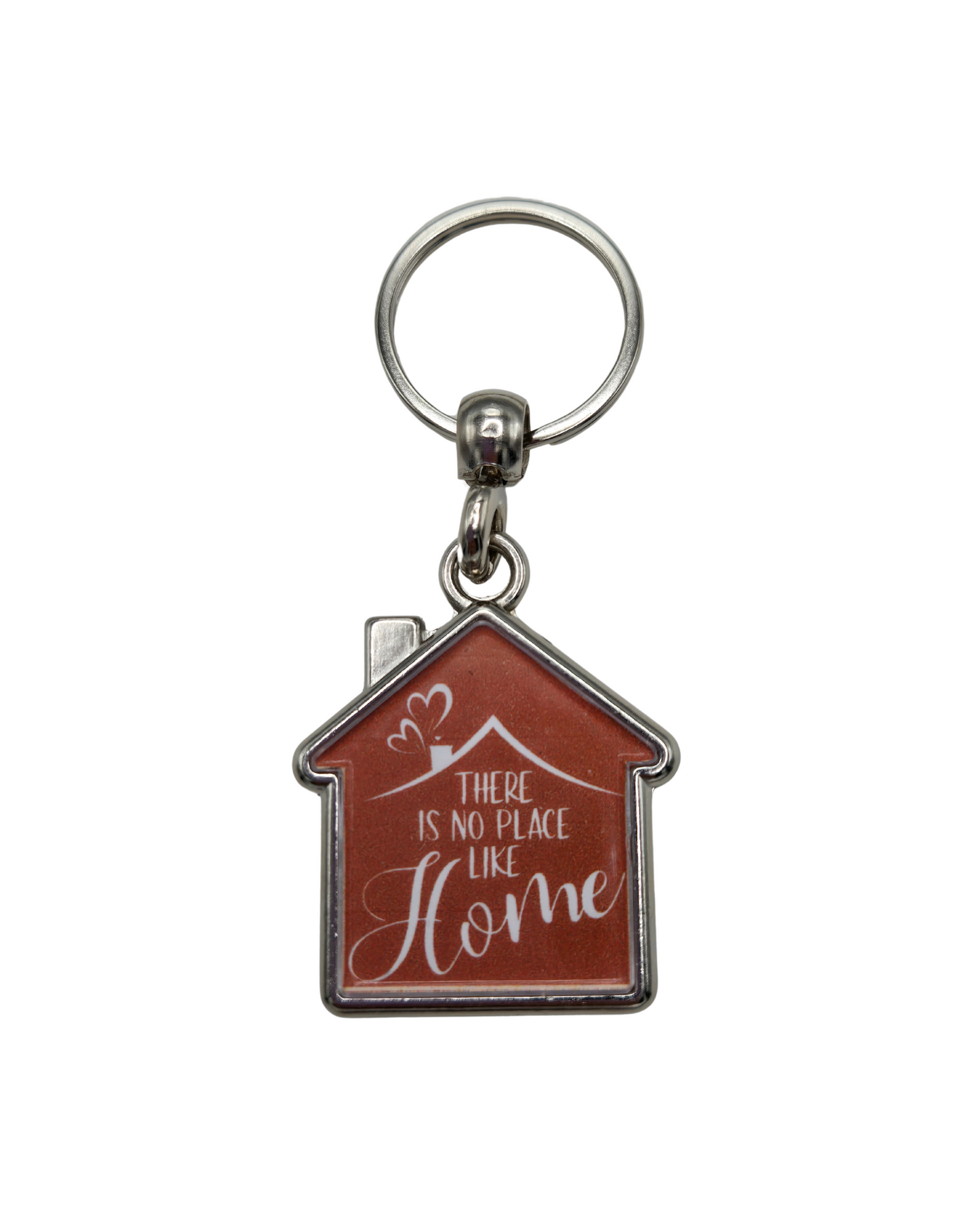 House-Shaped Keychain - Home Sweet Home Designs, Double-Sided Heavy Metal Keyring 360° Rotation, Gift for Home Lovers