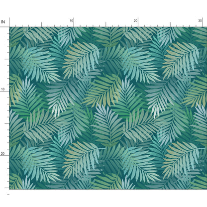 Fabric | Forest Biome Overlapping Leaves