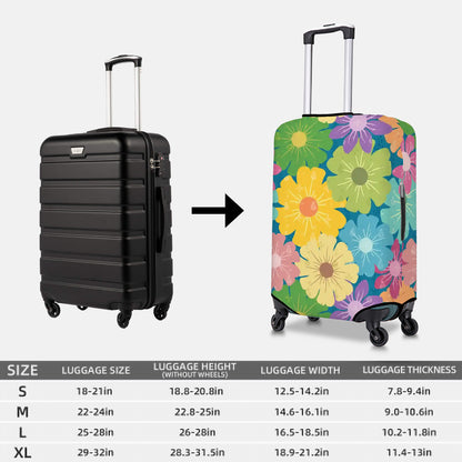 Thickened Luggage Cover | Vibrant Daisy Floral Block Prints