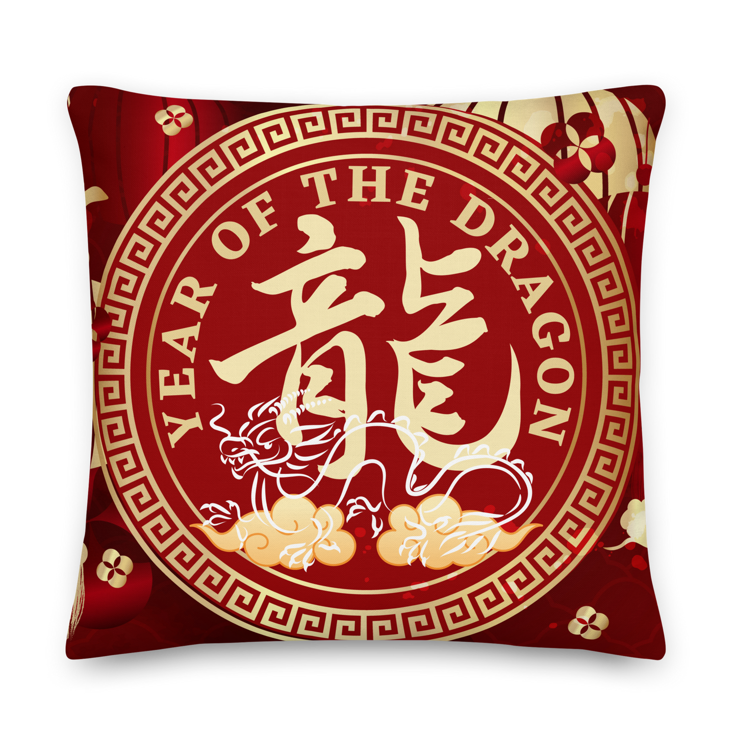 Premium Pillow | 18″×18″, 20″×12″, 22″×22″ | Year of the Dragon 2024 | Chinese Zodiac Sign 1