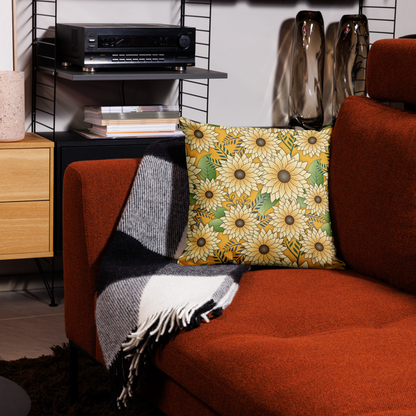 Premium Pillow Case | Bold Sunflower Garden