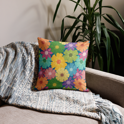 Premium Pillow Case | Vibrant Daisy Floral